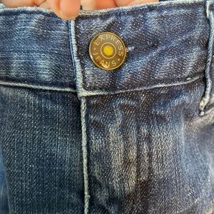 Express Jeans ladies 4 s short denim blue jeans 
Id#90108 rn#55285
Cotton blend